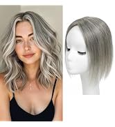 HOLFWALF Hair Toppers for Women Upgrade Swiss Lace Base Hair Topper 10inch Hairpieces for Women w...