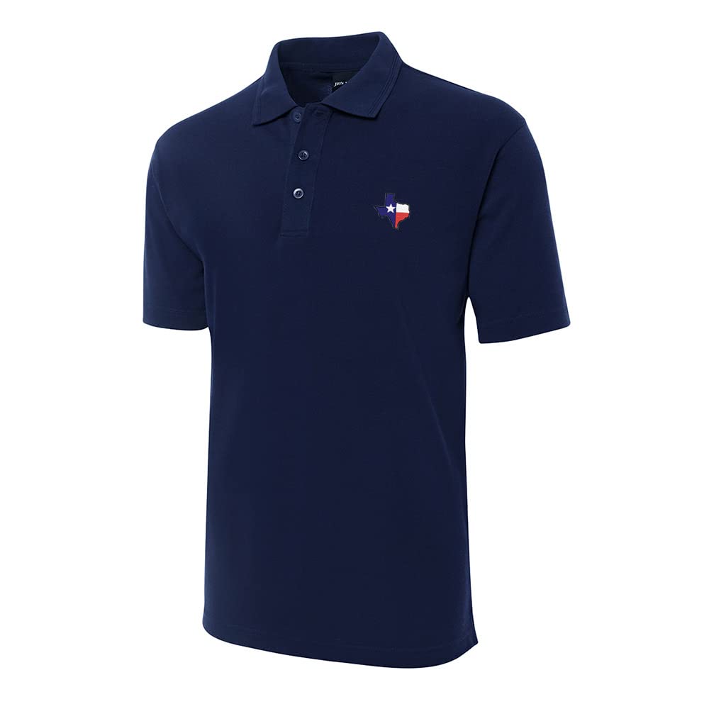 FANNOOMen's Polo Shirts Texas Star Embroidery Short Sleeve Regular-Fit Advantage Performance Shirts