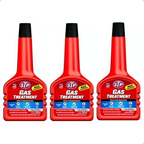 Kit 3 Gas Treatment Stp Aditivo De Tratamento Para Gasolina 200ml