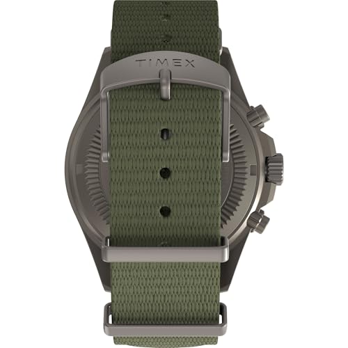 Timex Expedition North Herenhorloge, 43 mm, Groene Band Van Eco-Materiaal, Dubbellaags, Zwarte Wijzerplaat, Gunmetal Case, TW2Y30200 - Afbeelding 4