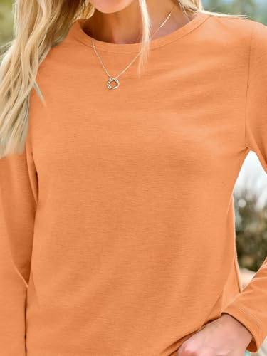 Image of AUTOMET Women's Long Sleeve Crewneck Shirts Casual Basic Tops