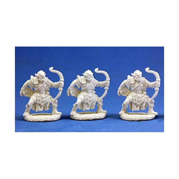 Pechetruite 3 x ORC Archer - Reaper Bones Miniature zum Rollenspiel Kriegsspiel - 77002