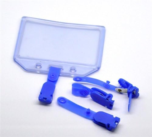 CKB Ltd 100 x Blue Plastic Crocodile Clips for ID Badge Holders Strap Gripper Used For Fastening Vinyl or PVC Business Visitor Name Tag Security Pass Card Holders - Image 4