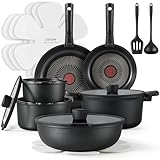 CAROTE 20pcs Non Stick Pots and Pans Set...