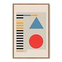 Framed Canvas Wall Art Geometric Illustration Canvas Prints Home Artwork Decoration for Living Room,Bedroom - 16x24 inches