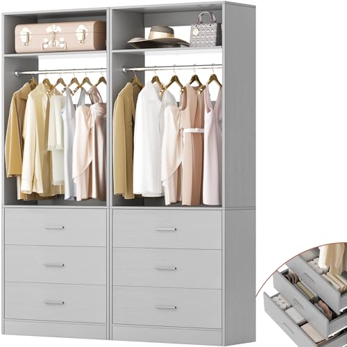 Besiost Closet System Set of 2, 4FT Closet Systems with