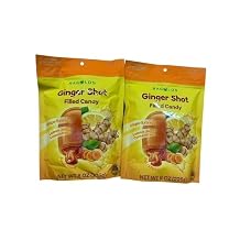 Ragold Ginger Shot Filled Candy 2-Pack, 8 oz Each with Ginger Extract & Concentrated Lemon Juice