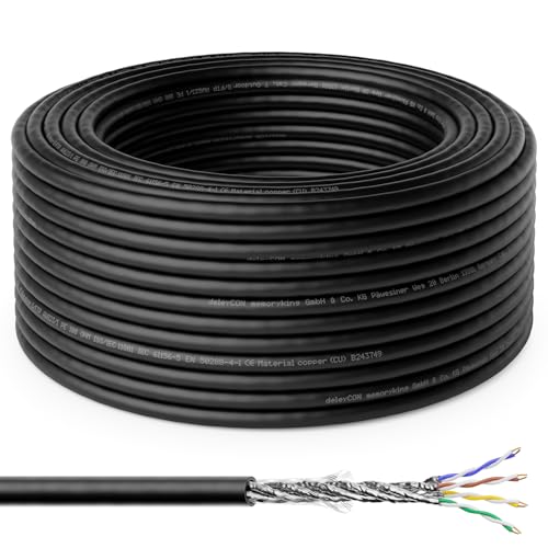 Câble Extérieur CAT 7 deleyCON Étanche pour Stopper les Pertes de Connexion Réseau au Jardin
