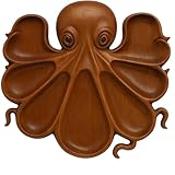 Octopus Serving Tray for Party & Home Decor, Ocean Themed Charcuterie Board, Decorative Octopus Platter for Snacks, Seafood, Beach House Table Display