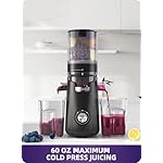 ACOQOOS Juicer Machines, Cold Press Juicer Whole Fruit and Vegetable with 5.3" Wider and Larger Feeding Chute (Capacity 1.8L), Easy to Clean Juicers with 2 Cups, Masticating Juicer Black - Image 3