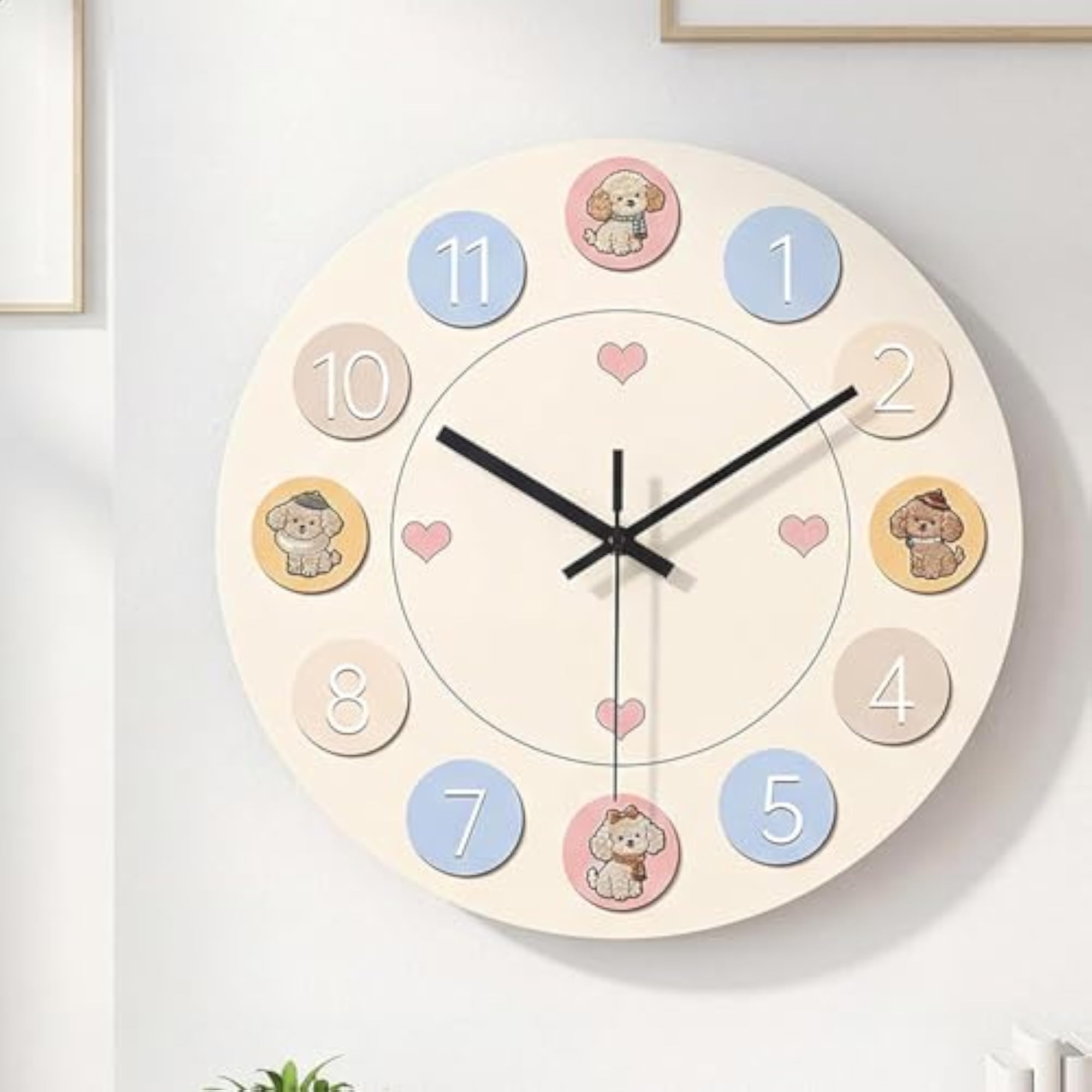 Dog Wall Hanging Clock, Acrylic Decorative Design