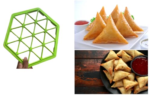 Image of kulz Unique 24 samosa Maker-Easy and Quick samosa Mould(24 Nos samosa at Once) say Goodbye to Messy Folding samosa Patti Sheet Best for Home Made Snacks -Ideal for Home & Business (Pack of 1)