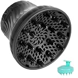 Flintronic Universal Hair Diffuser, Hair Dryer Diffuser Attachment, Adjustable Hair Dryer Diffuser for Curly Wave and Natural Hair, Suitable for 1.7 to 2.9 inches Hair Dryer