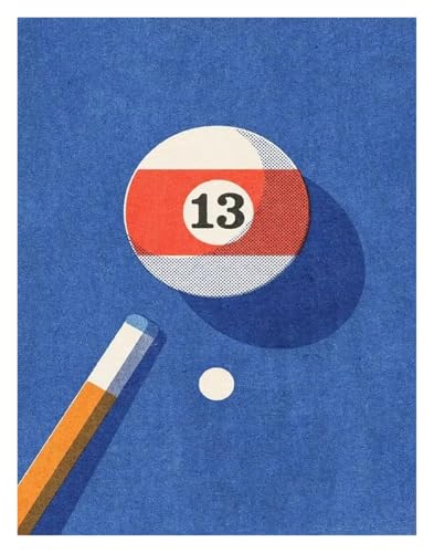 Impression sur toile peinture affiche de boules de billard anime