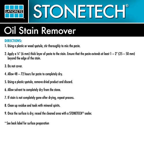Stonetech Oil Stain Remover, Cleaner For Natural Stone, Grout, & Masonry, 3Oz (88.7Ml) Can #TOP5