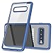 TOZO for Samsung Galaxy S10 Plus Case 6.4 Inch (2019) Hybrid PC+TPU Soft Grip Matte Finish Clear Back Panel Cover for Samsung Galaxy S10+ with Blue Edge