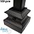 Stair Iron Balusters (100-Pack) Stair Parts Flat Shoes with Set Screw for 1/2" Square Stair Metal Spindle Scroll Basket Twist Knuckle Iron Balusters (Satin Black)