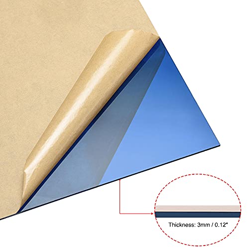 Image of uxcell Blue Clear Cast Acrylic Sheet,12 inch x 12 inch,3mm Thick,Plastic PMMA Acrylic Board for Signs Display Projects,Craft