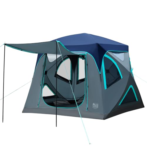 Image of TIMBER RIDGE 4 Person Instant Pop Up Hub Tent for Camping