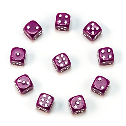 Waldfelsen® - Cubos de 16 mm de alta calidad en 15 colores (10 unidades, morado)