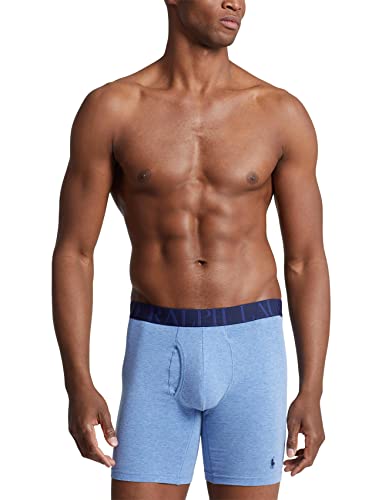 Image of POLO RALPH LAUREN Underwear Boxer Brief, 3-Pack, Stretch Classic Fit, Moisture Wicking Pouch, Regular, Trunk & Long Leg