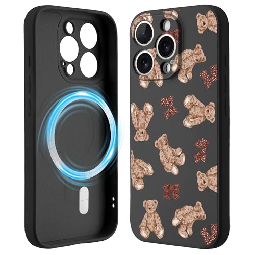 Coque iPhone 15 Pro Max ours en peluche noir pour le quotidien