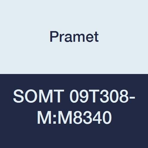 SOMT 09T308-M:M8340 Carbide Steel, Stainless and Super Alloy (P40,M30,S30) Milling Insert, Positive, SOMT Style, 031" Rad, Square (Pack of 10)