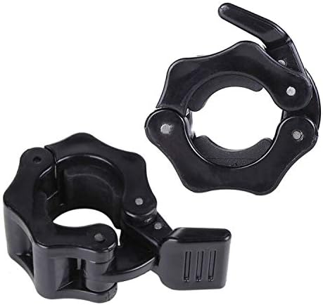 30mm Barbell Clamps Dumbbell Collars Quick Released Barbell Locking Collars for Weightlifting Pro Crossfit Training,One Pair of Black