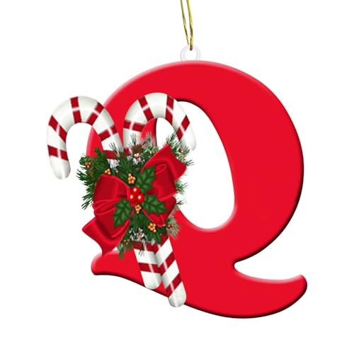 Ciondolo con albero di Natale con 26 lettere, ciondolo cappello