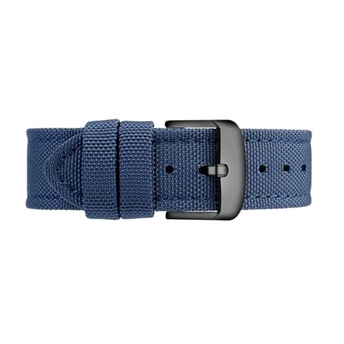 Bracelet montre nylon 20mm 22mm étanche noir pour Citizen Seiko et Tissot