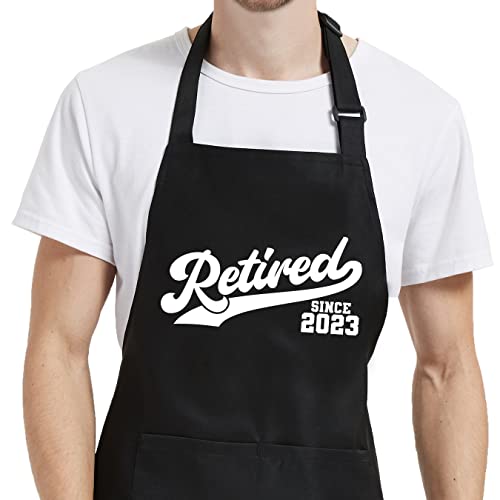 Retirement Gifts For Men 2023, Retired Apron For Chef Grilling Bbq, Funny Retirement Decorations For Women, Cooking Gifts For Grandaprents Husband Wife #TOP8