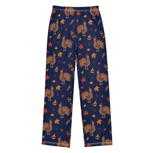 Thanksgiving Turkey Pajama Pants Wide Leg Pj Bottoms Lounge Comfy Soft Casual Sleep Pants