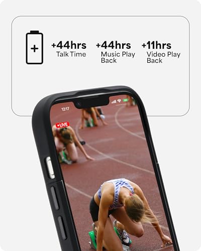 Image of Mophie Juice Pack Battery Case for iPhone 17e / 16e - Slim Charging Case, Magnetic Back for Wallets & Mounts, +50% Extra Battery Life, Enhanced 6-Foot Drop Protection, Sustainable Material, Black