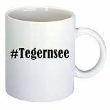 Reifen-Markt #Tegernsee Keramik Kaffeebecher 330 ml, weiß Teetasse Spülmaschinenfest mikrowellengeeignet Geschenkidee, Motiv 135373