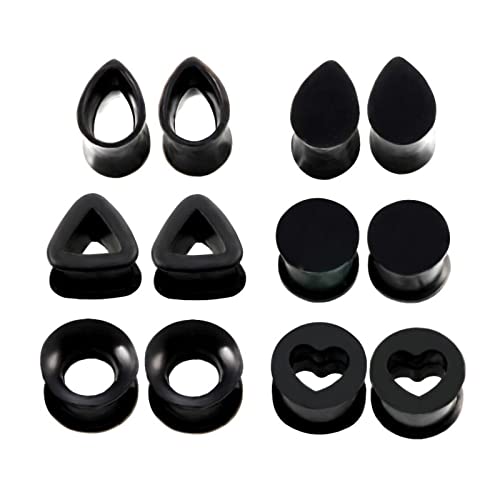 Tunnels de jauge d'oreille flexibles en silicone pour un port sans douleur