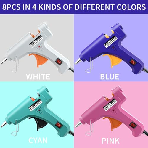 Mini Hot Glue Gun Set for Class Project, Small Glue Gun Hot Melt Arts Craft DIY Glue Gun for Crafts School DIY Arts Home Quick Repairs (Multicolored 8 Pieces) - Image 4