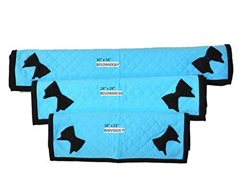 Quilted Blanket Set Aqua Blue (Set of all 3 sizes)
