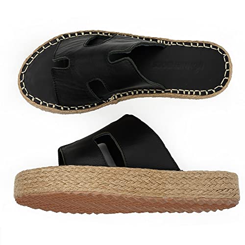 Sandales compensées légères et stables coloris noir taille 39 EU - 2
