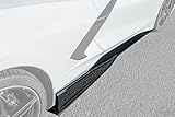 Replacement for 2020-Present Chevrolet Corvette C8 | EOS 3VM Style ABS Plastic - Painted Glossy Black Side Skirts Rocker Panels Extension Pair SS-566-ABS