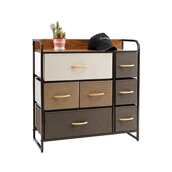 Kamiler 7 Drawer Dresser,3Tier Storage Organizer,Chest of Drawers for