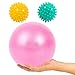 Lumanby - Palline da pilates morbide, per esercizi di yoga, palestra, fitness, pilates, palla svizzera con palla da massaggio a punta (set 3)