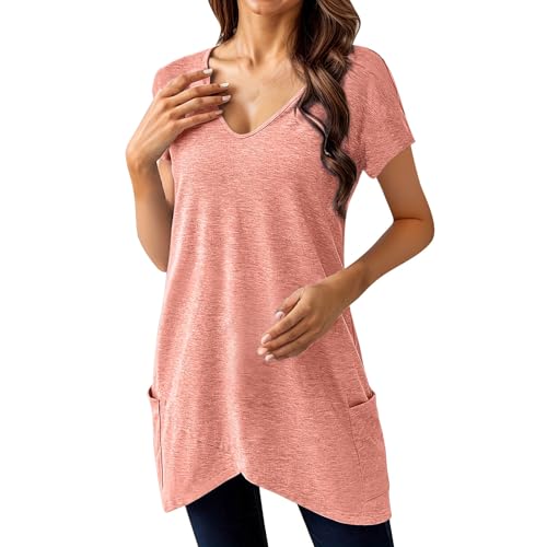 Haut col V tendance grande taille résolvant le problème des vêtements serrés