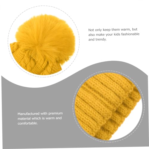 1Set Stylish Knitted Hat and Scarf Breathable Neck for Boys and Soft Warm Lining Flexible Pullover Beanie Winter Accessories3
