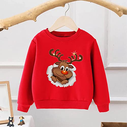 Roupa infantil de Natal para bebês meninos e meninas com letras de manga comprida com desenho animad