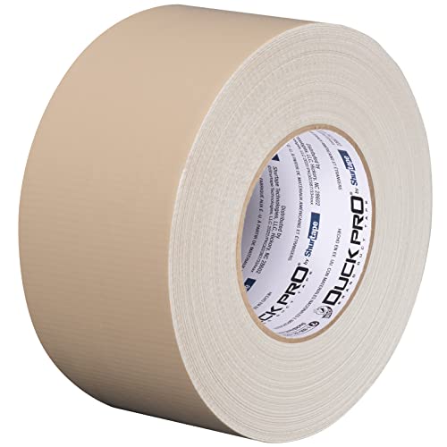 Image of Shurtape Colored Cloth Duct Tape, Duck Pro Professional Grade, for Industrial Color-Coding, HVAC and Automotive, PC-618, 72mm x 60yd, 10.0 mil, Beige, 1 Roll (105478)