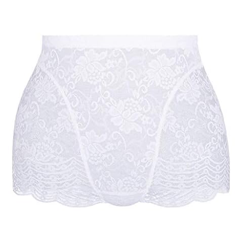 Ladymissalonghi Miederhose Mieder Pant Slip mit Spitze Sassa 609 Weiss 46 Cover