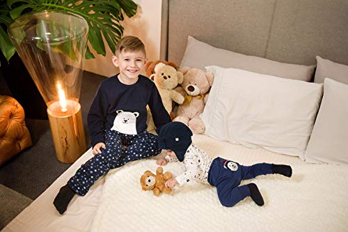 Pijama manga longa Soft Pingo Lelê Urso Polar Marinho