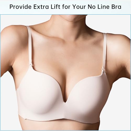 Bra Pads Inserts Breast Enhancers - 2 Pairs Push up Swimsuit Cups to Add Instant Volume Fits C Cup| Removable Comfy Padding for Sport Bikini Bathing Suits Beige