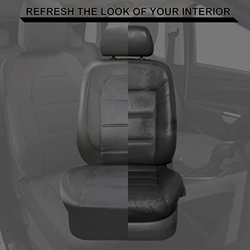 Car Pass Leather Seat Covers,Automotive Universal Sport Car Seat Cover Super 5Mm Composite Sponge Inside,Airbag Compatible Fits Most Cars, Suvs, Trucks, And Vans (Full Set, Grey) #TOP4