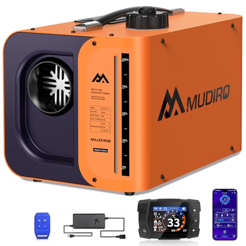 Diesel Heater Ultra, 12V/24V/110V 8KW with CO Protection (Auto Shut-off & Alarm), Thermostat, Remote, TFT Display, Auto Altitude Adjustment, Chinese Diesel Heater for Camping, RV, Tent